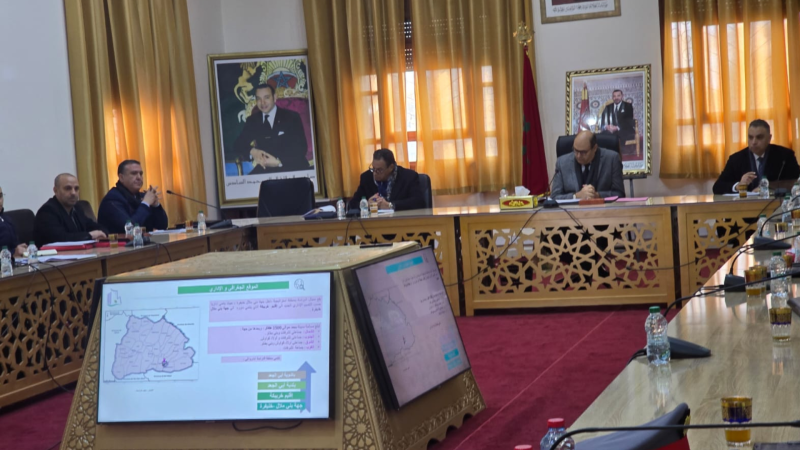 اجتماع اللجنة التقنية المحلية المتعلقة بدراسة مشروع تصميم تهيئة مدينة أبي الجعد بإقليم خريبكة.